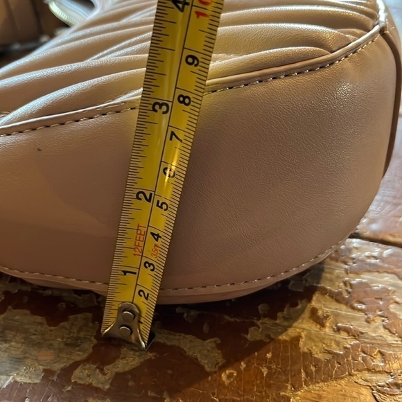 Calin ribbon strap quilted shoulder bag, vegan leather, zip closure, NWT - Picture 9 of 9